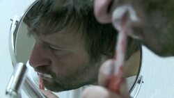 HD: Man Brushing His Teeth Stock Footage