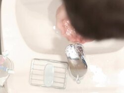 Splashing waterbasin Stock Footage