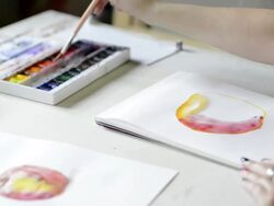 Watercolor Painting Stock Footage