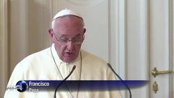 VOICED : Papa denuncia en Bosnia clima de guerra en el mundo News Clip