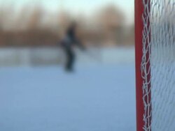 Ice hockey scene (slow motion) Stock Footage