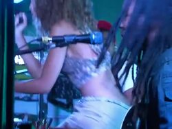 Amanda Reifer, T-Ray Armstrong, Barry Hill, Jamar Harding at Cover Drive Interview at Westfield on April 18, 2012 in London, England.  Stock Footage