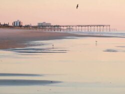 Wrightsville Beach morning on the North Carolina coast Stock Footage