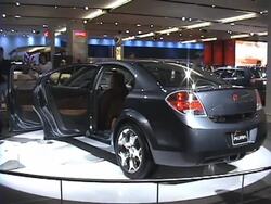 2006 Saturn Aura concept car montage Stock Footage