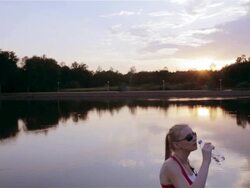 Drinking water Stock Footage