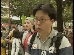 Anti globalisation and Falun Gong protests News Clip