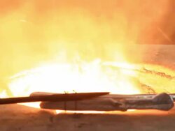 Melting Metal in the Foundry:(ZOOM) Stock Footage
