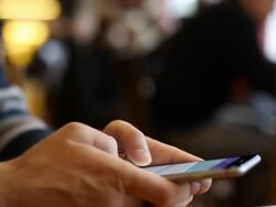 Man using smartphone Stock Footage