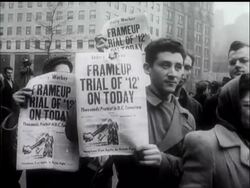 NEW YORK TRIAL OF ""REDS"" News Clip