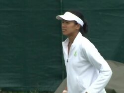 Anne Keothaviong Trains at Wimbledon News Clip