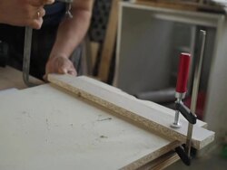 Close up of carpenter hands Stock Footage