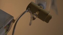 Infusion bottle with IV solution to help patient Stock Footage