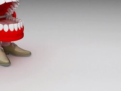 Chattering Teeth Stock Footage