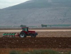 Tractor on Kibbutz Stock Footage