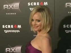 Marley Shelton at the AXE Shower Presents The World Premiere Of 'Scream 4' at Hollywood CA. (Footage by WireImage Video/GettyImages) Stock Footage