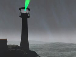 Ligthouse in the night Stock Footage