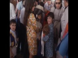 SYND 14/06/1970 UNITED NATIONS OFFICIALS AND FAMILIES AND BRITISH DIPLOMATIC AND BUSINESS OFFICIALS AND FAMILIES LEAVE AMMAN intercontinental hotel in red cross transport for evacuation by charter aircraft to beirut News Clip