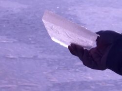 Piece of ice Stock Footage
