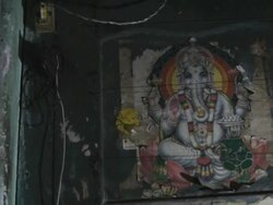 MS Painting of Ganesh the Elephant God / India Stock Footage