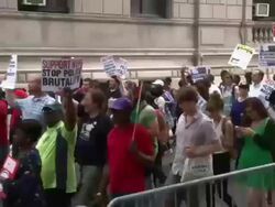 March To Protest Police Brutality Stock Footage