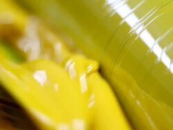 Yellow on the press Stock Footage