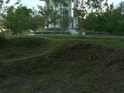 PAN TU Mass graves at Choeung Ek, a Killing Fields memorial / Phnom Penh, Cambodia Stock Footage