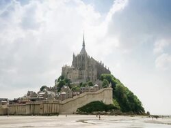 Mont Saint Michel time-lapse Stock Footage