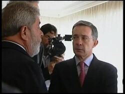 President Lula Da Silva in Bogota for meeting with Uribe Instructional Video