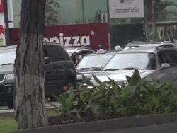 Traffic policeman at work in Lima News Clip