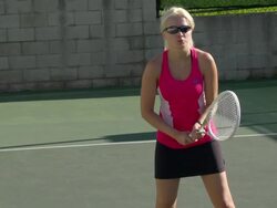 Women playing tennis. - Slow Motion Stock Footage