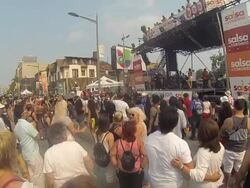 Salsa on St. Clair Ave West Largest Hispanic Festival in Canada Stock Footage