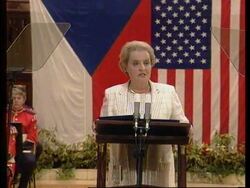 CZECH REPUBLIC: US SECRETARY OF STATE ALBRIGHT VISIT CONTINUES News Clip