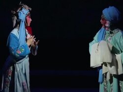 MS Actress performing Qinqiang opera in theater and Qinqiang is representative folk opera of northwest china  AUDIO  / xi'an, shaanxi, china Stock Footage