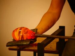 Hot Glass Stock Footage