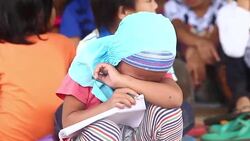 CLEAN : Displaced Philippine children draw their experience in Marawi News Clip
