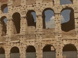 Flavian Amphitheater Coliseum of Rome HD Video Stock Footage