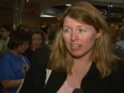 Clay Aiken Signs Copies of His New Album 'On My Way Here' Stock Footage