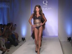 Models walk the runway during the Aqua Di Lara swimwear 2012 show  Stock Footage