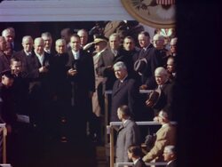 Arrivals at JFK's inauguration Stock Footage