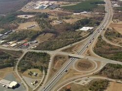 WS AERIAL View of highway in city / South Carolina, United States Stock Footage