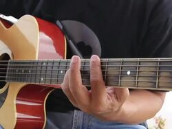 Playing the acoustic guitar Stock Footage