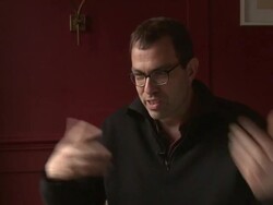 INTERVIEW: Dominik Moll on what attracted him to the story at Dominik Moll Interview The Monk at Soho House on April 24, 2012 in London, England (Footage by WireImage Video/Getty Images) Stock Footage