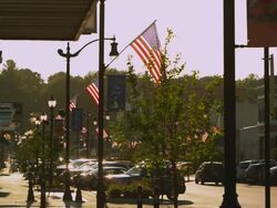 Slow motion static shot of Plattsmouth Nebraska Stock Footage