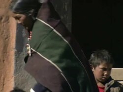 MS Lama ringing bell at Tibetan Buddhist religious ceremony  Tscheu / Saldang village, High Himalayas, Upper Dolpo near Tibetan border, Nepal   Stock Footage