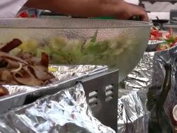 Healthy food. Family event, cookout. Stock Footage