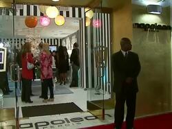 Celebrities Toast Beauty Giant Napoleon Perdis Unveiling Stock Footage