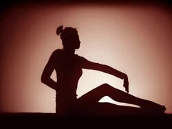 Silhouette of Actress Stock Footage