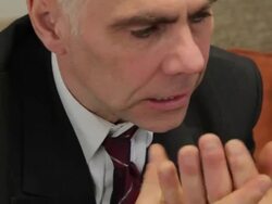 Nervous man Stock Footage