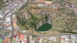 Big Hole  - Aerial View -,  South Africa Stock Footage
