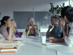 MS ZI Creative business meeting  / New York City, New York, USA Stock Footage